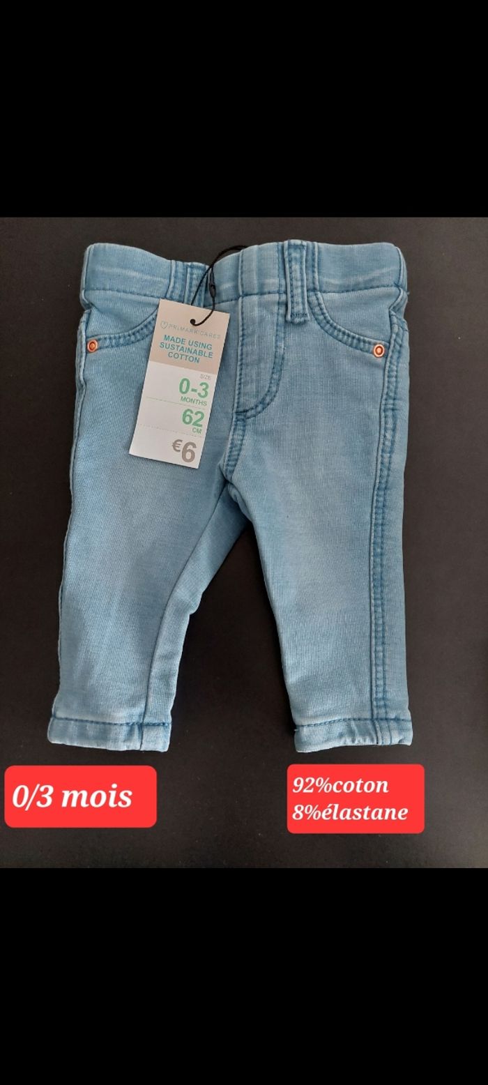 Jean serré fille 3 mois