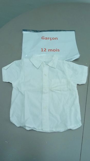 Chemise blanche manches courtes