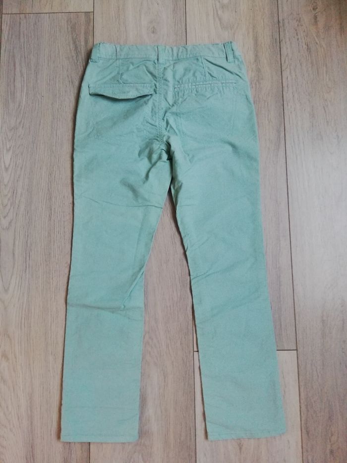 8 ans pantalon kiabi vert d'eau motif gauffré, - photo numéro 2