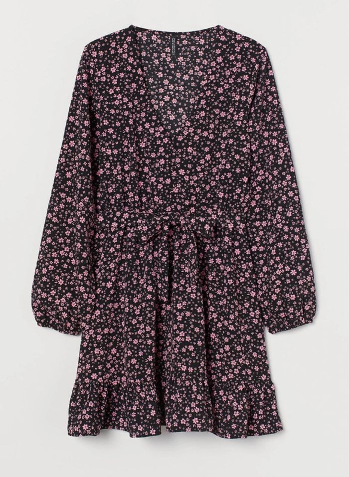 Robe manches longues fleuries H&M