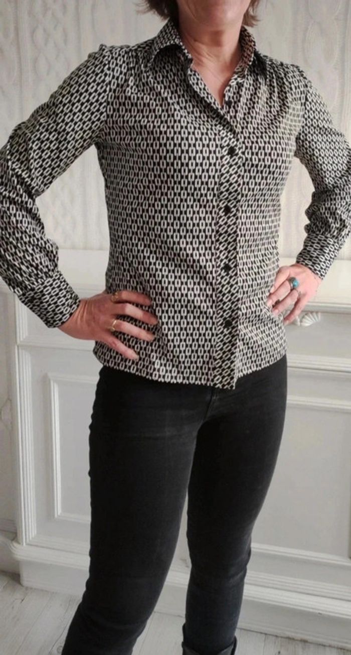 Chemise originale vintage motif chaîne - photo numéro 5