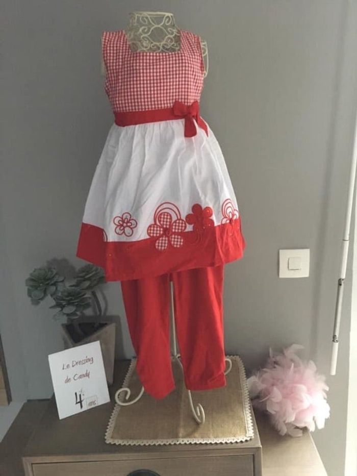 Robe et legging fille 4 ans Chicaprie
