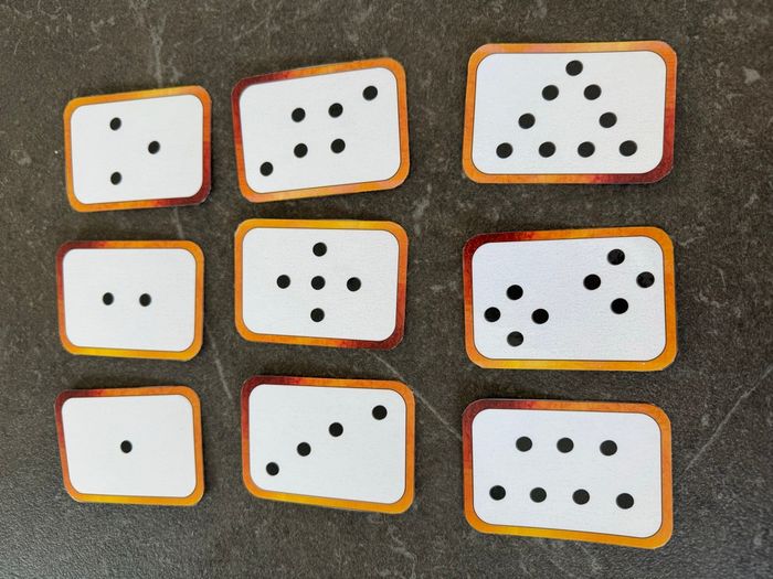 Cartes plastifiées pour apprendre à compter
