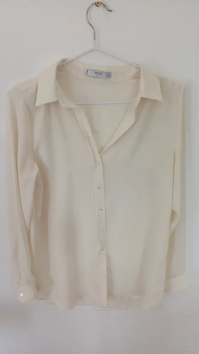 Chemise blanc cassé mango