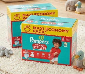 Lot de 2 Paquets Pampers Baby-Dry Pants Taille 6 – 148 couches au total !