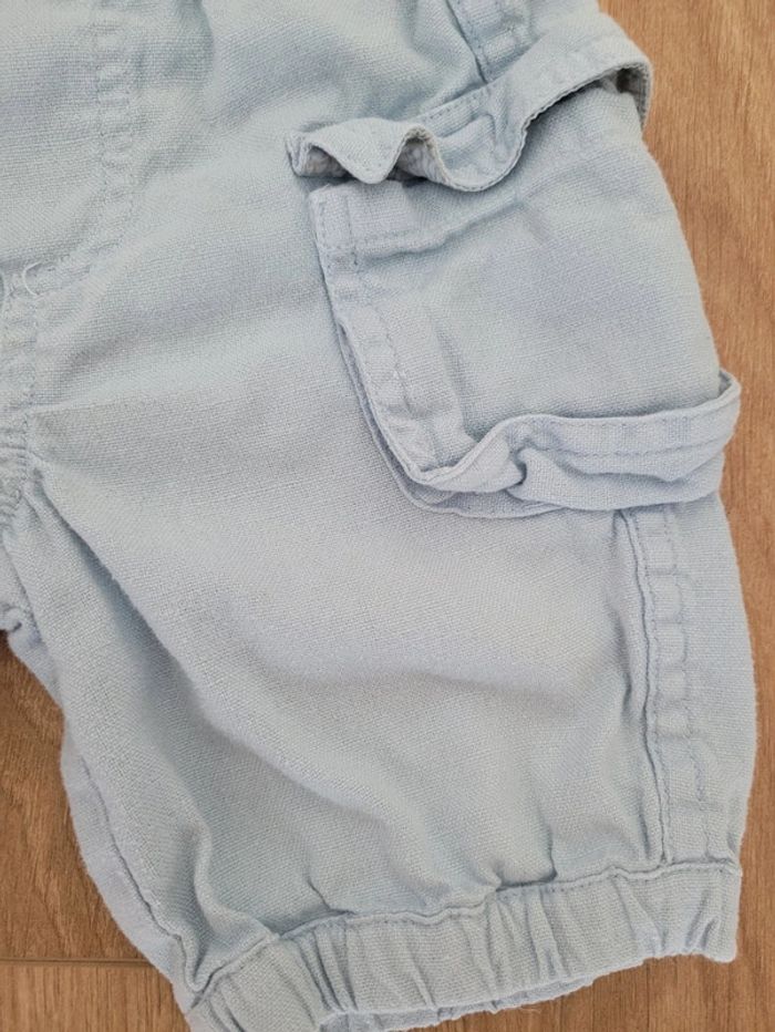 Short bleu ciel bébé DPAM 6 mois - photo numéro 3