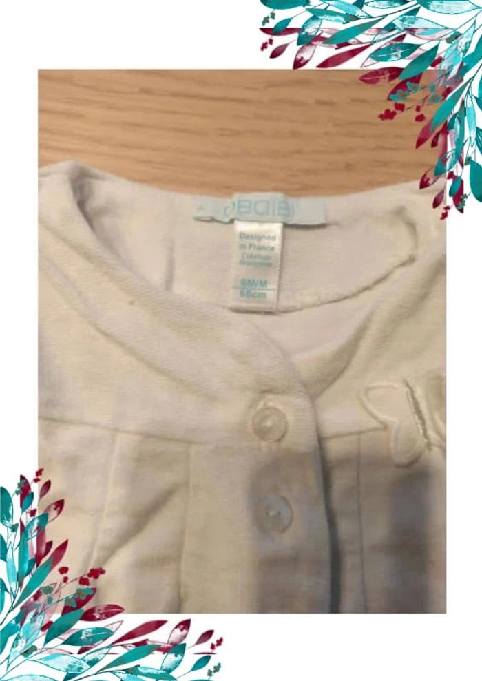 Gilet Boléro fille 6 mois. Papillon - photo numéro 3
