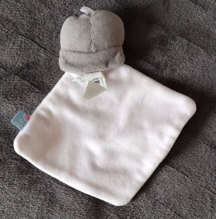 Doudou plat losange fille - fleurs ,cœur - sucre d'orge - photo numéro 2