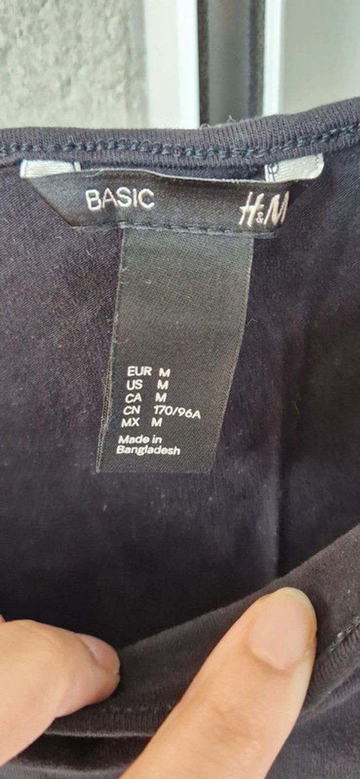 Top/débardeur long H&M noir taille M - photo numéro 3