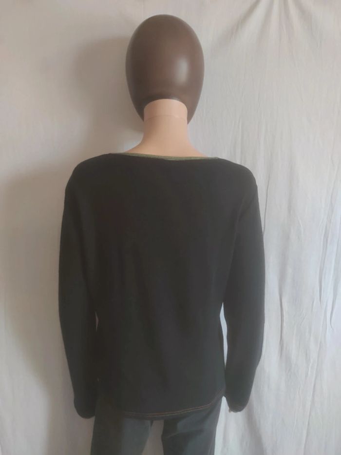 Pull motifs originaux 💮 Laine Angora Coton _ T. 44 Figure Libre - photo numéro 3
