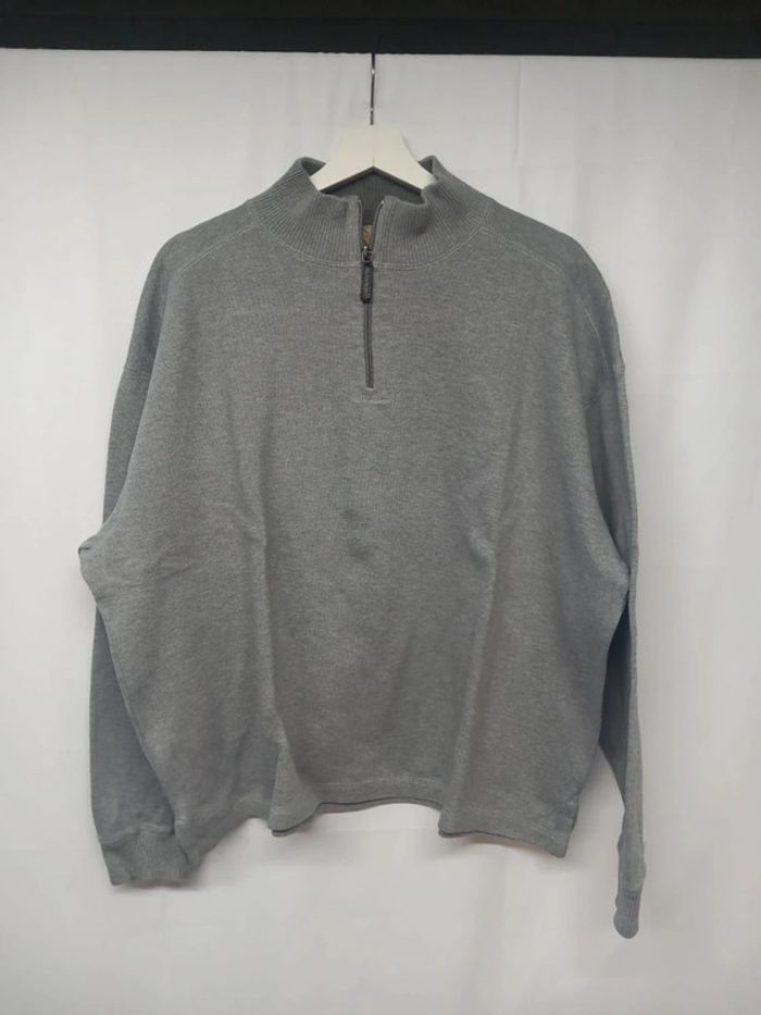 Pull/Sweat Vintage Zip Gris - photo numéro 2