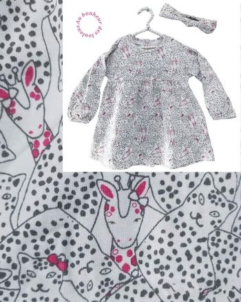 2 ans robe et bandeau assorti Vertbaudet 86 cm
