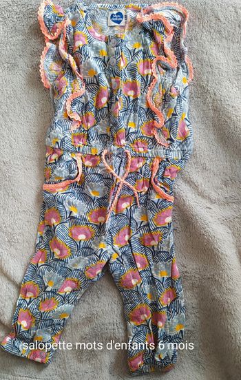 Salopette mots d'enfants 6 mois