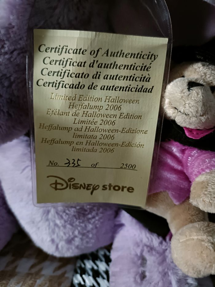 Peluche Léléfant Winnie série limitée et numérotée - photo numéro 2