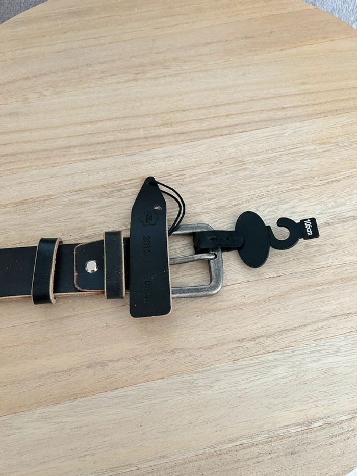Ceinture en cuir marron taille 105 cm - photo numéro 3