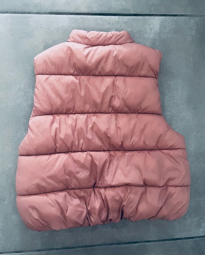 Doudoune bébé rose sans manches 18 mois Tex Baby - photo numéro 3