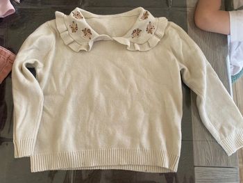 Pull fin fleurie