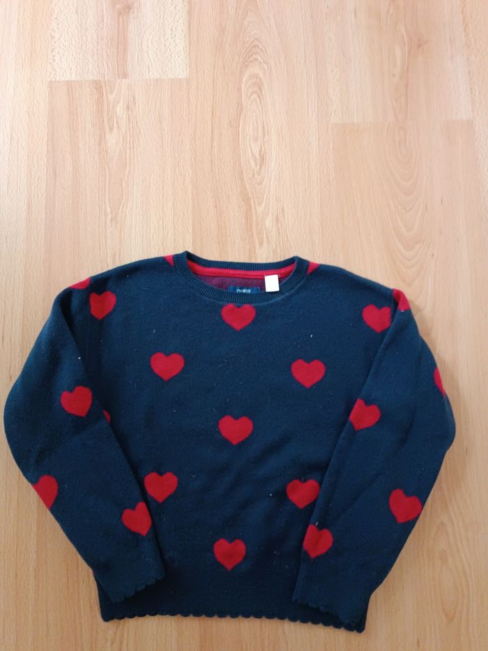 Pull coeur fille