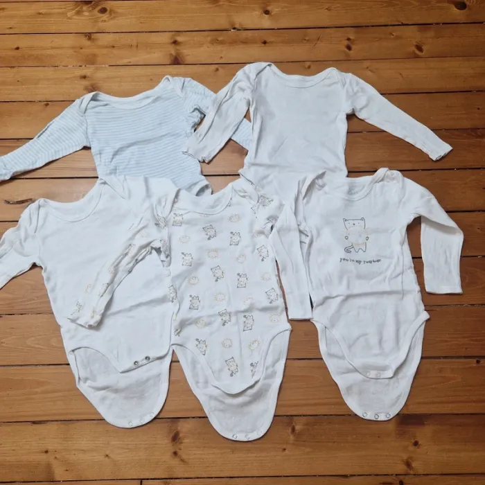 Lot de 5 bodies manches longues - Tex Baby - 23m