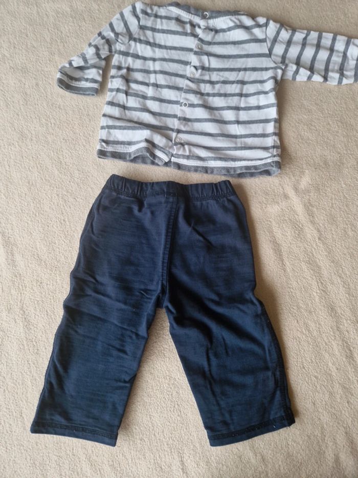 Ensemble t-shirt manches longues sergent major et pantalon Timberland 6-9mois - photo numéro 5