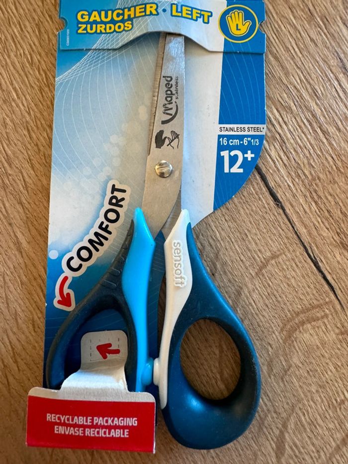Ciseaux pour gaucher Maped 16 cm Sensoft 3D - photo numéro 4