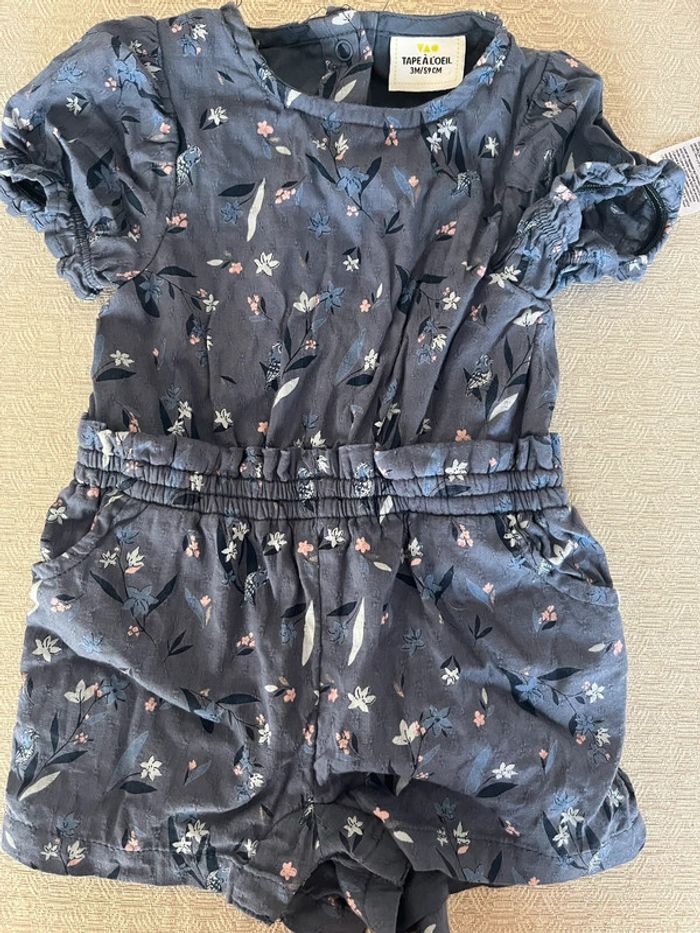 Combishort bébé fille