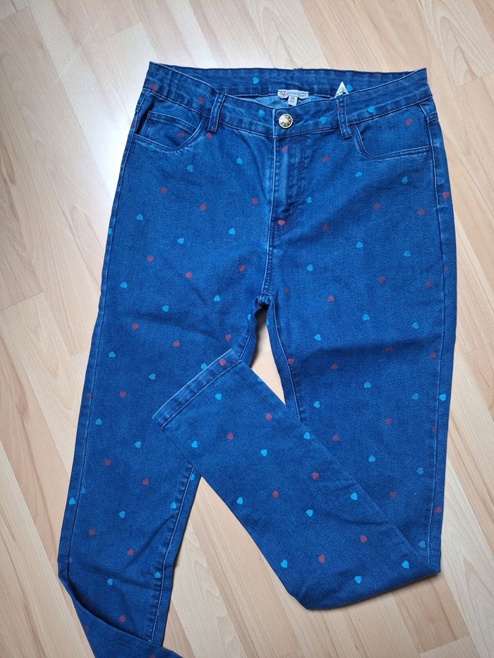 Jeans bleu cœur