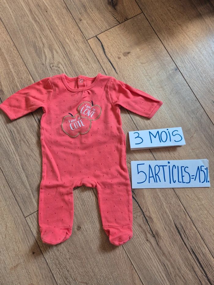 🌼 Pyjama bébé Gémo – 3 mois