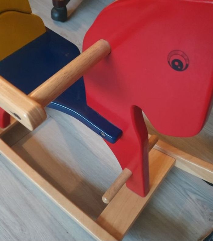 Cheval 🐎 à bascule en bois bébé - photo numéro 3