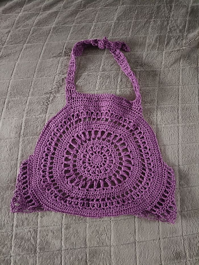 💎 Magnifique top dos nue- piece unique fait au crochets taille xs-s💎 - photo numéro 3