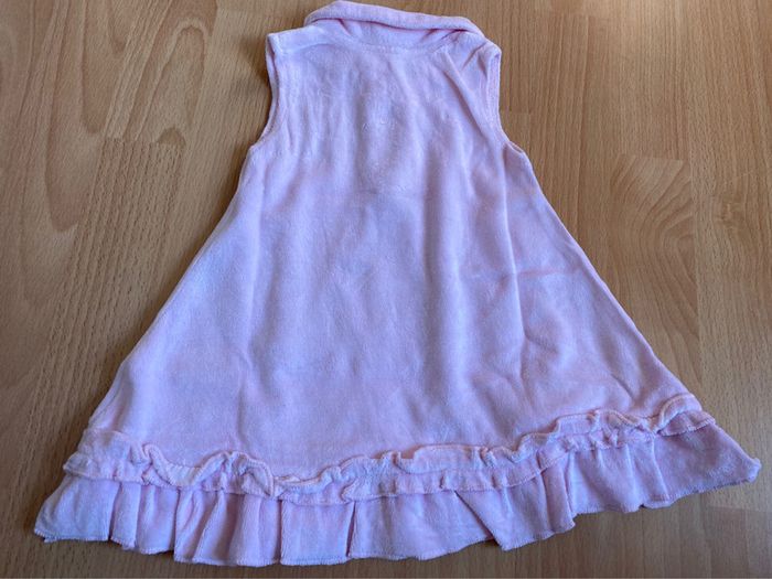 Belle robe en velours rose sans manches T. 3 mois fille TBE - photo numéro 2