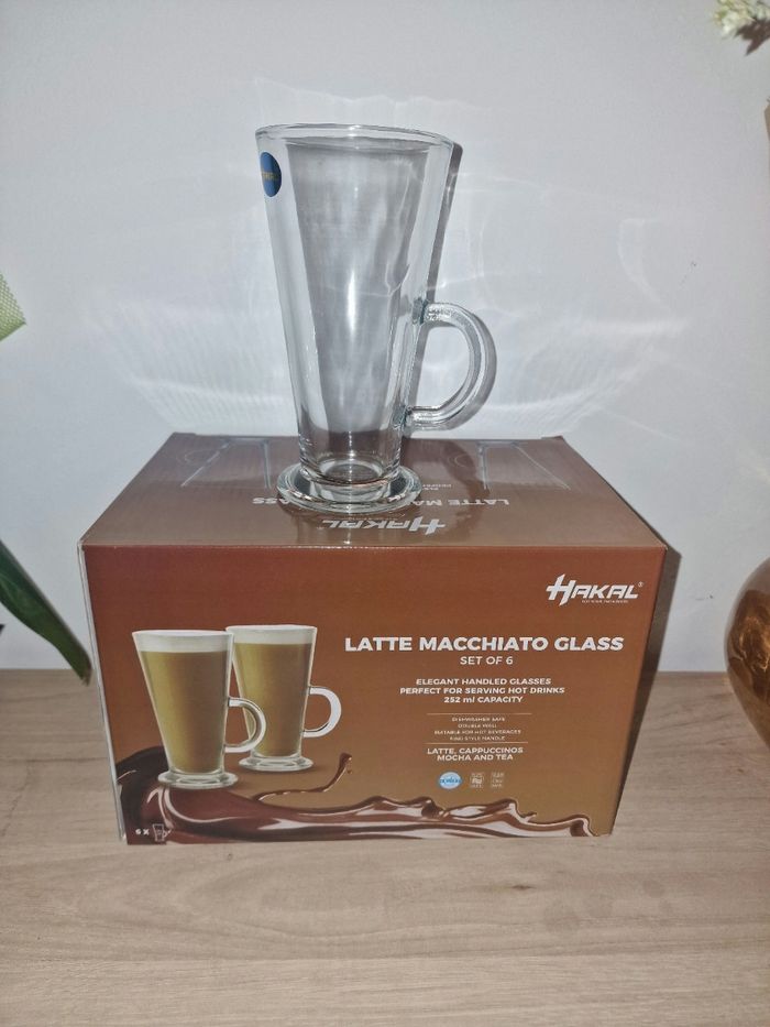 6 verres à latte macchiato