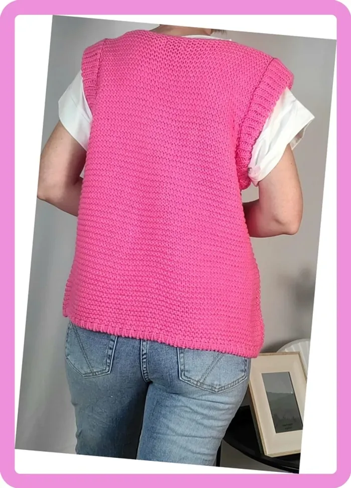 Gilet en maille sans manches - Taille Unique - Neuf avec étiquette - photo numéro 6