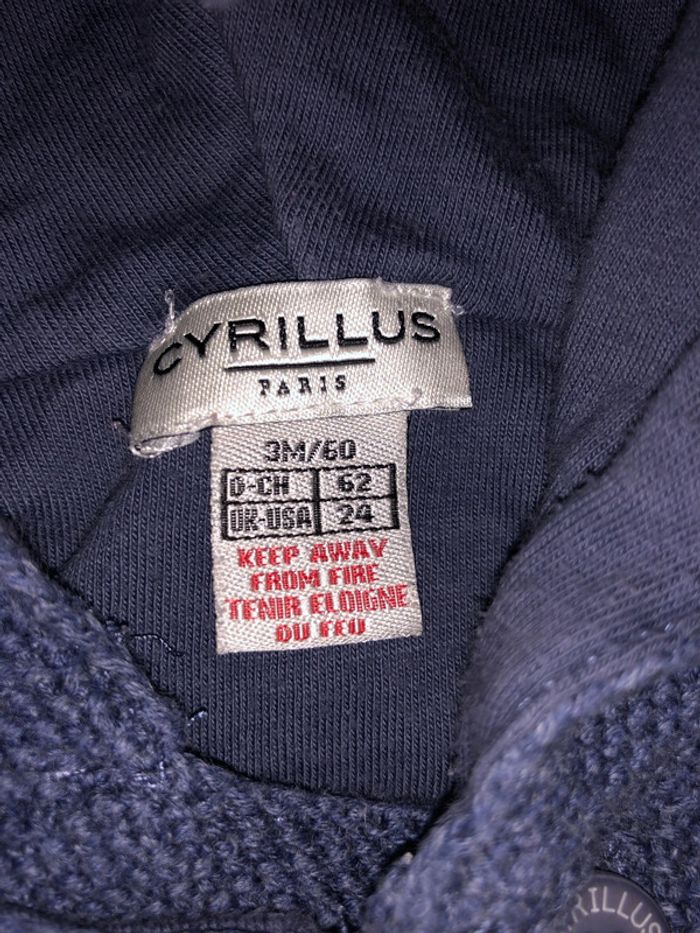 Gilet épais 3 mois bleu Cyrillus - photo numéro 4