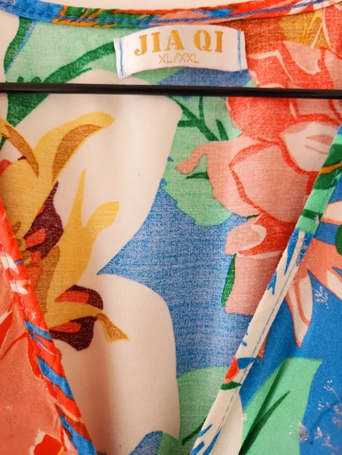Robe bleu à fleurs XL/XXL - photo numéro 2