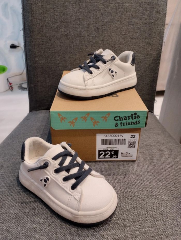 Basket blanche lacets élastiques