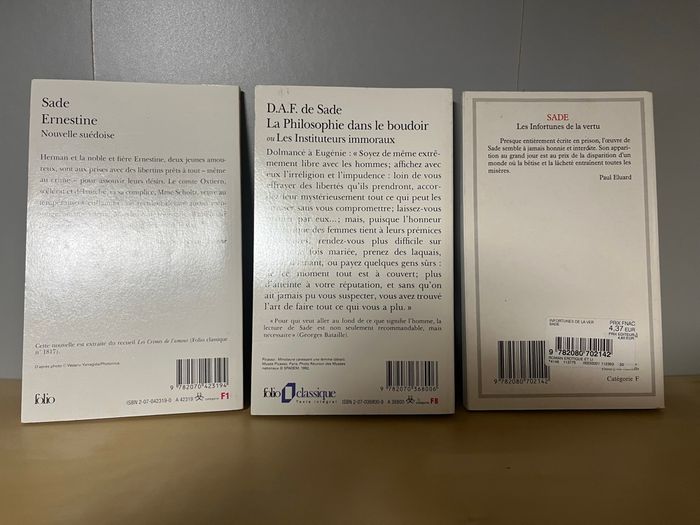 3 livre Sade - photo numéro 2