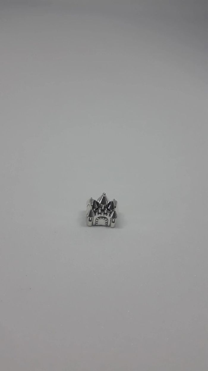 Charm perle argenté château - photo numéro 3