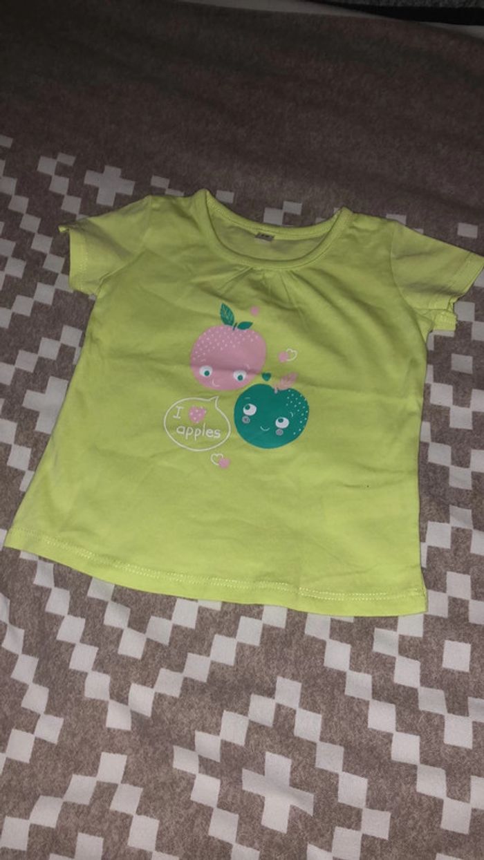 T shirt vert pomme