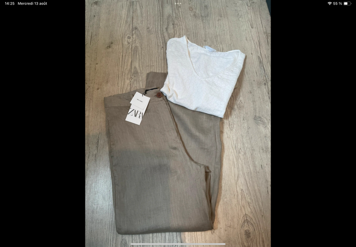 ZARA pantalon lin - photo numéro 2