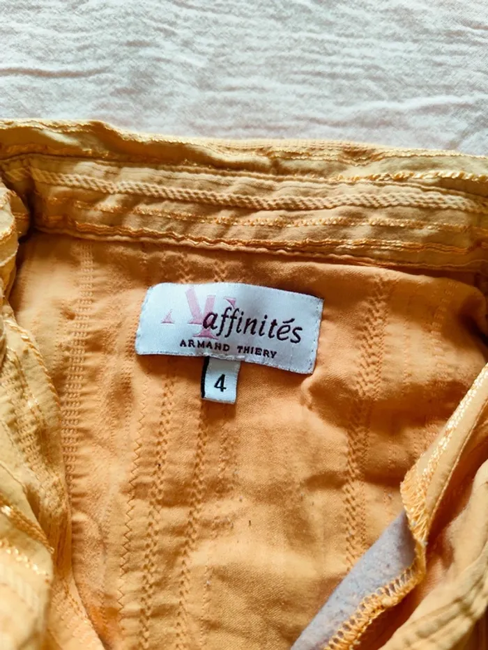 Joli haut femme Armand Thiery taille 4 couleur orange - photo numéro 4