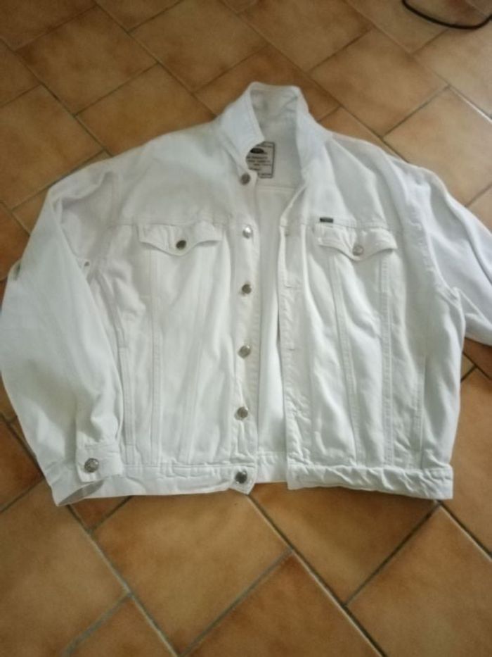 Veste en jean blanche L