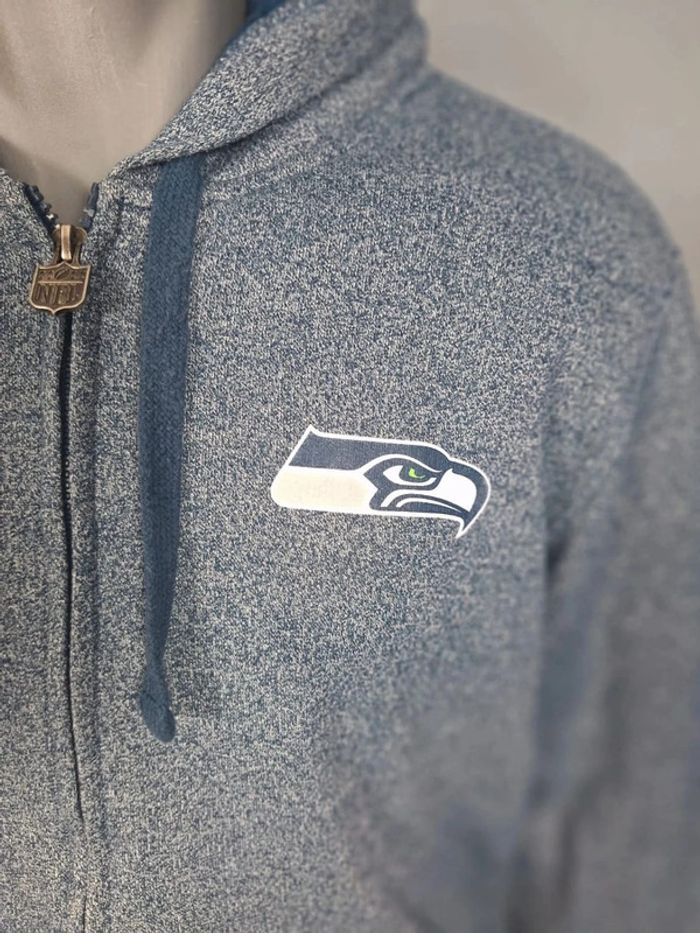 Veste épaisse à capuche nfl / taille XL homme / bleu / sérigraphie - photo numéro 5