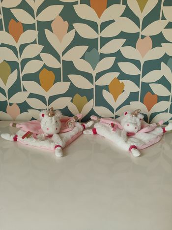 Doudou plat licorne 