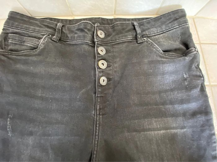 Jeans noir imitation usures Yessica C&A 42/44 - photo numéro 5