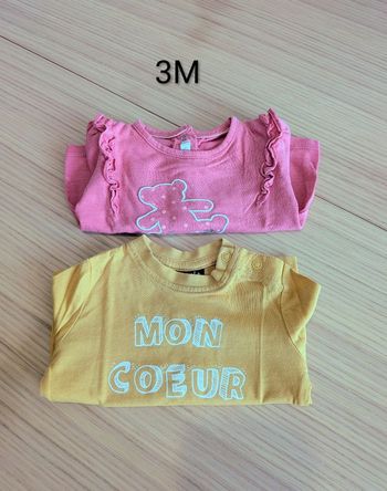 Lot de 2 T-shirts ML 3M - lucieju3misaison