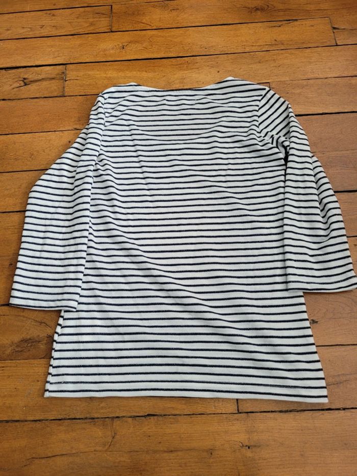 T-shirts marinière manches 3/4 - Cache Cache - Taille 1 - Sequins et détails argentés - photo numéro 5
