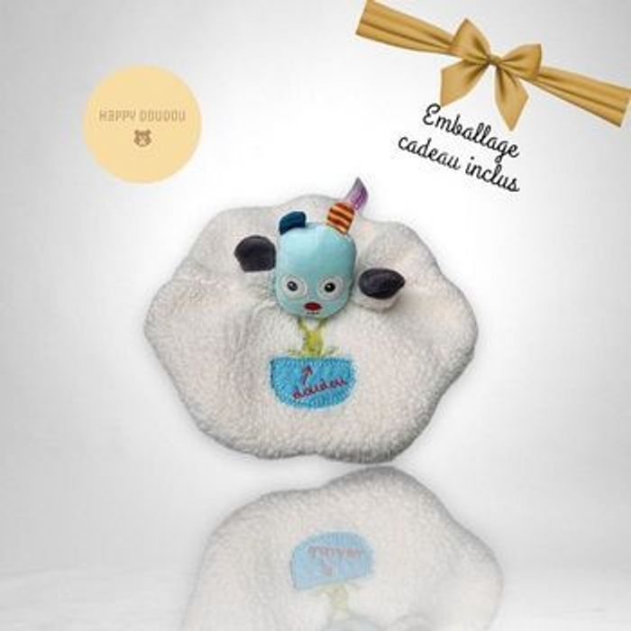 Peluche Doudou Lapin rond plat Pommette DP147 - photo numéro 2