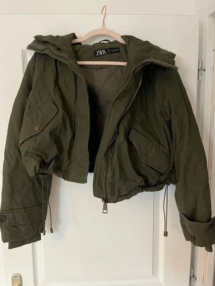 Veste courte style bomber kaki - photo numéro 2