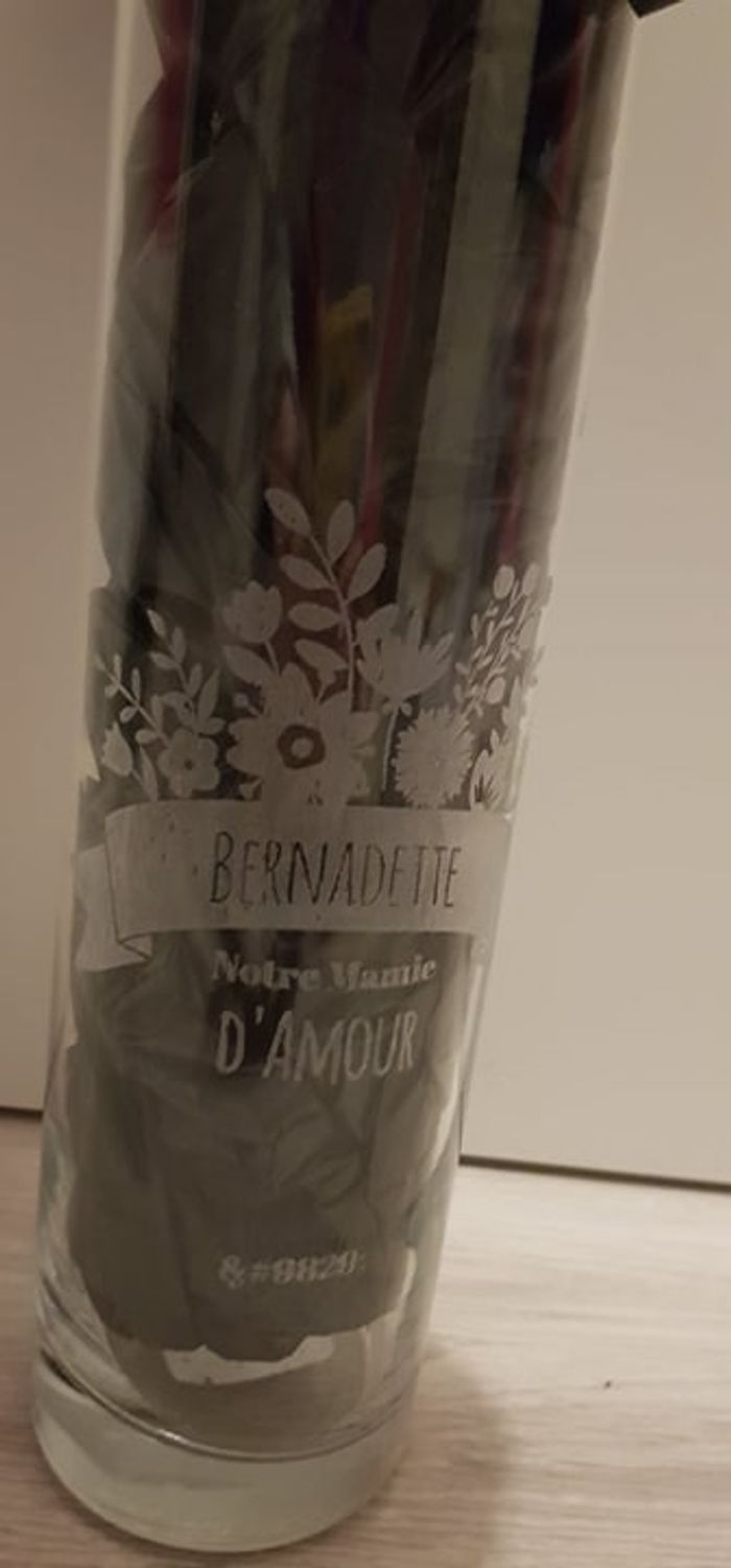 Vase gravé "Bernadette" - photo numéro 4
